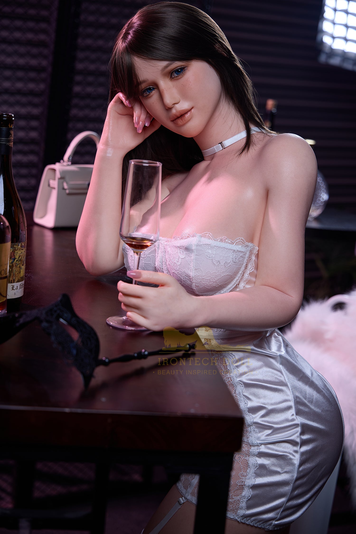 Celine 164cm (5ft4) E-Cup Natural skin seamless neck AIO body Real Life Silicone Sex Doll - IronTech Doll®