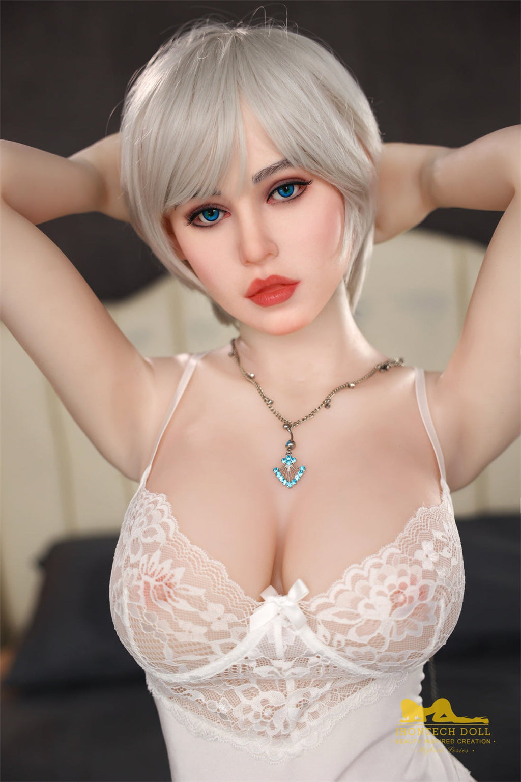 Angelia 159cmplus ( 5ft2 ) F-Cup Silicone Head and TPE Body Hybrid Sex Doll - Irontech Doll