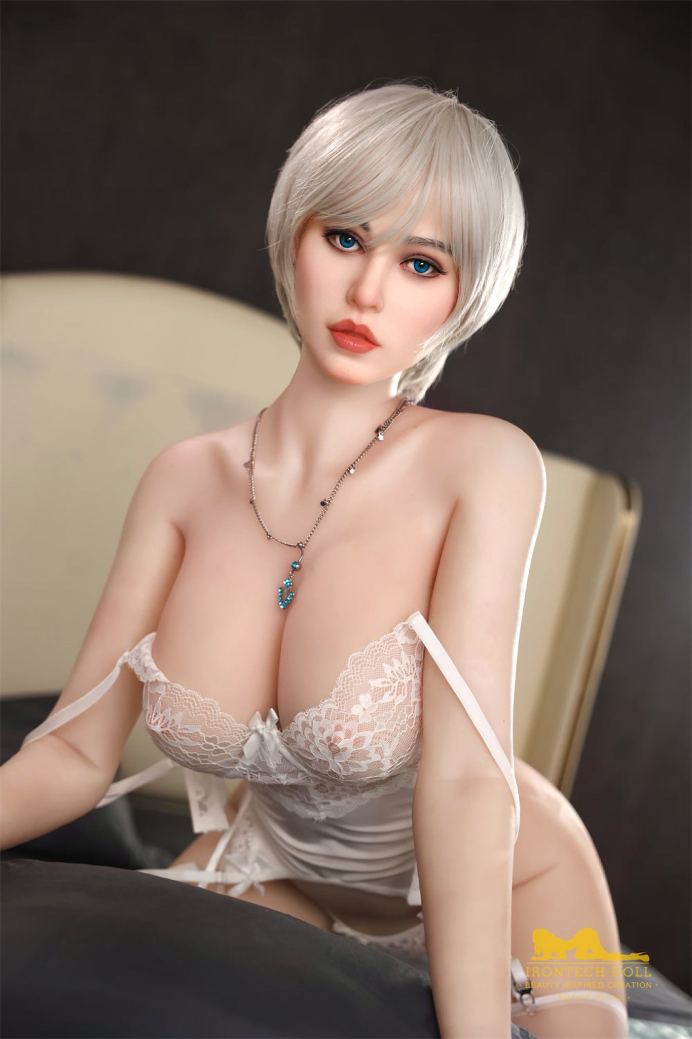 Angelia 159cmplus ( 5ft2 ) F-Cup Silicone Head and TPE Body Hybrid Sex Doll - Irontech Doll
