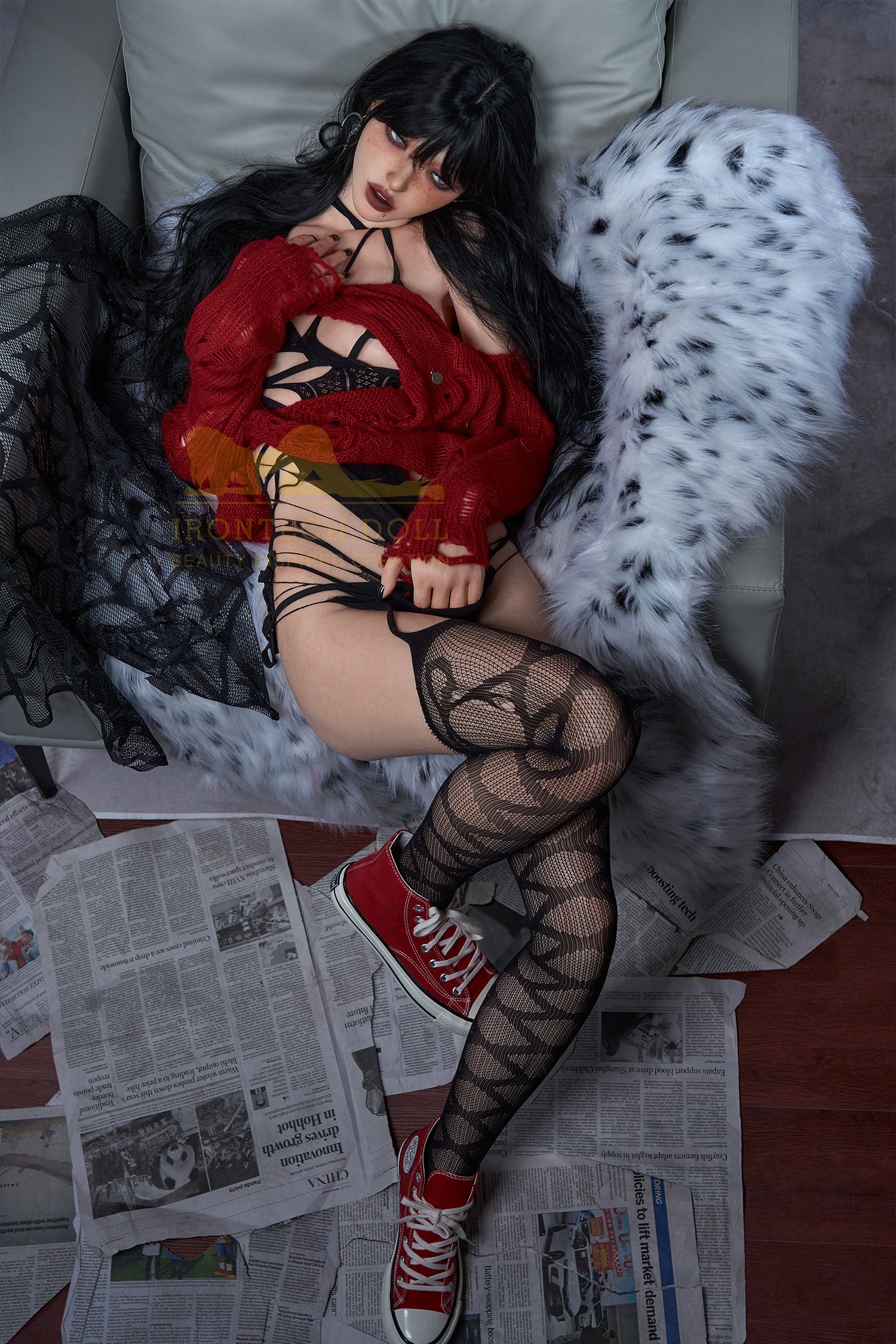 Vanessa 161cm minus (5ft28) AA-Cup skinny Full Silicone Sexy Love Doll - Super Realistic Series - IronTech Doll®