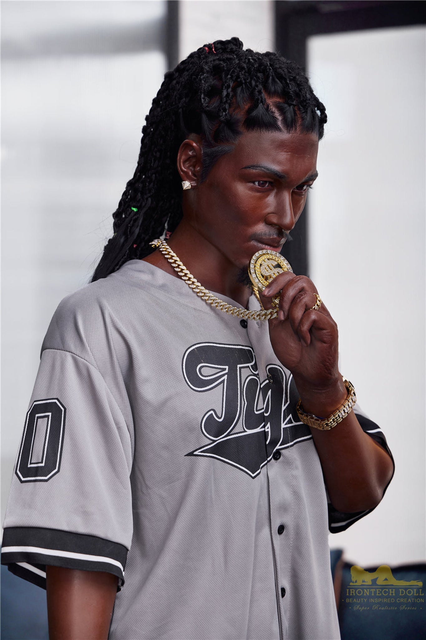 Bill  170cm(5ft7)  Ebony Silicone Male Sex Doll - IronTech Doll®