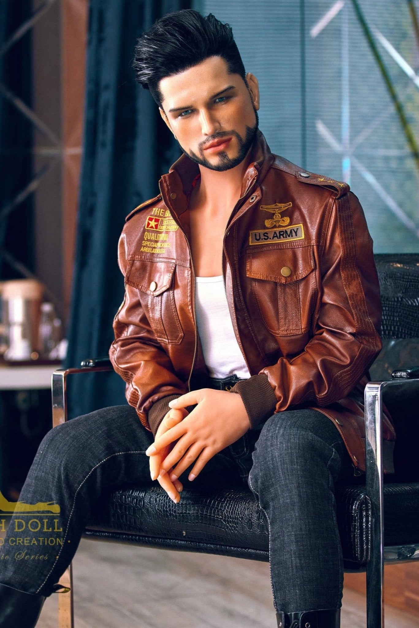 Kelvin 162cm(5ft3) TPE body and silicone head Hybrid Male Sex Doll - Iron Tech Doll