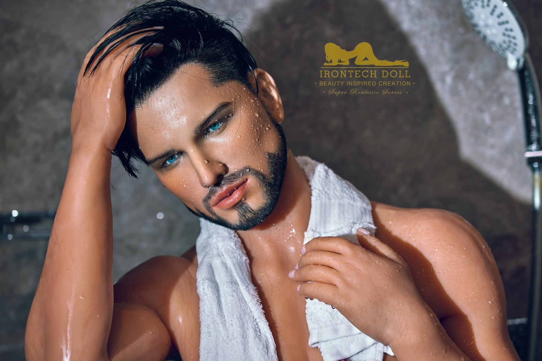 Kelvin 162cm(5ft3) TPE body and silicone head Hybrid Male Sex Doll - Iron Tech Doll