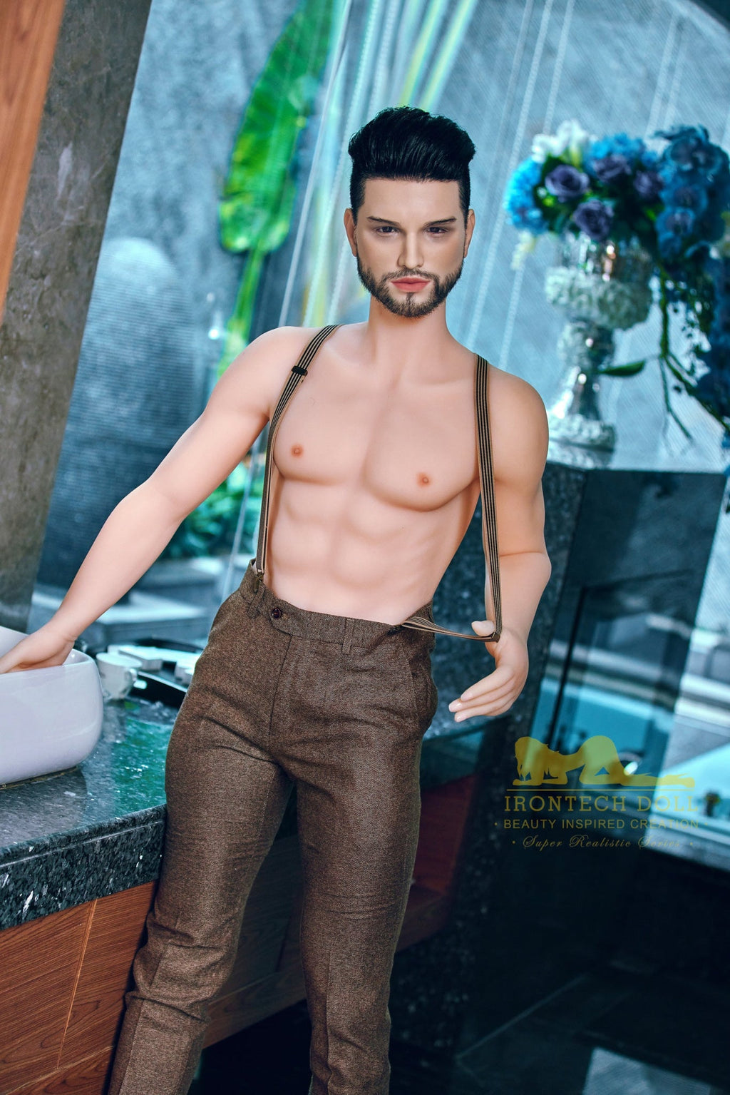 Kevin 162cm(5ft3) TPE body and silicone head Hybrid Male Sex Doll - Iron Tech Doll
