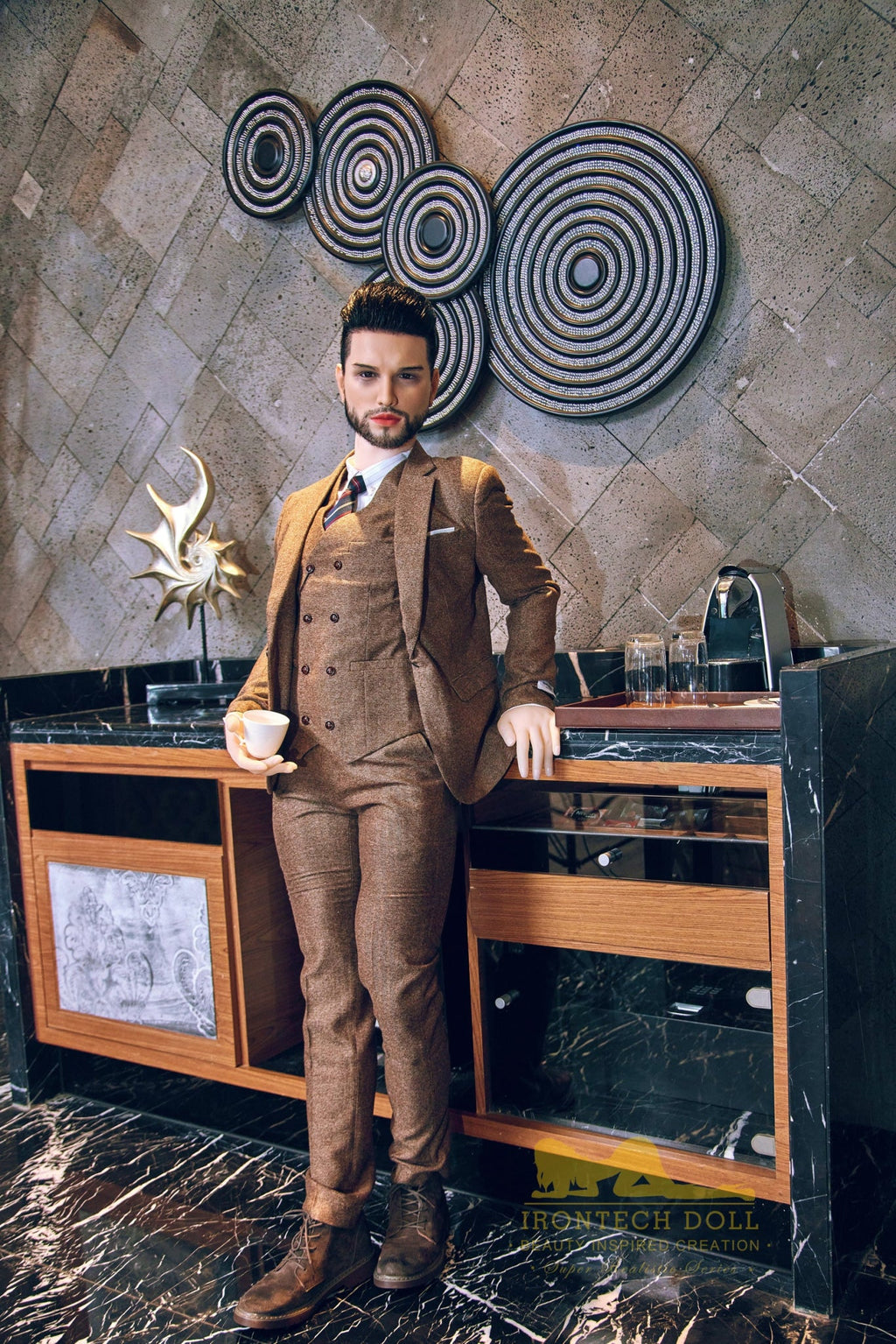 Kevin 162cm(5ft3) TPE body and silicone head Hybrid Male Sex Doll - Iron Tech Doll