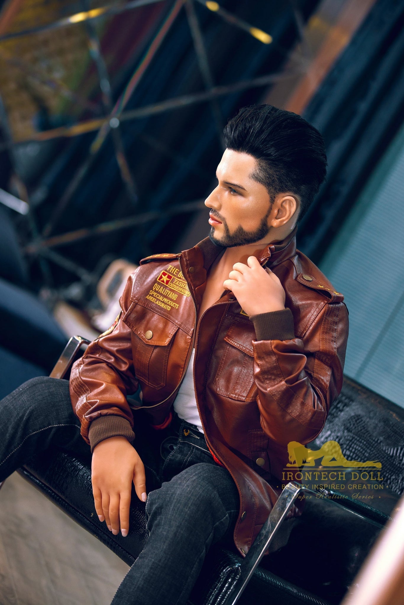 Kelvin 162cm(5ft3) TPE body and silicone head Hybrid Male Sex Doll - Iron Tech Doll