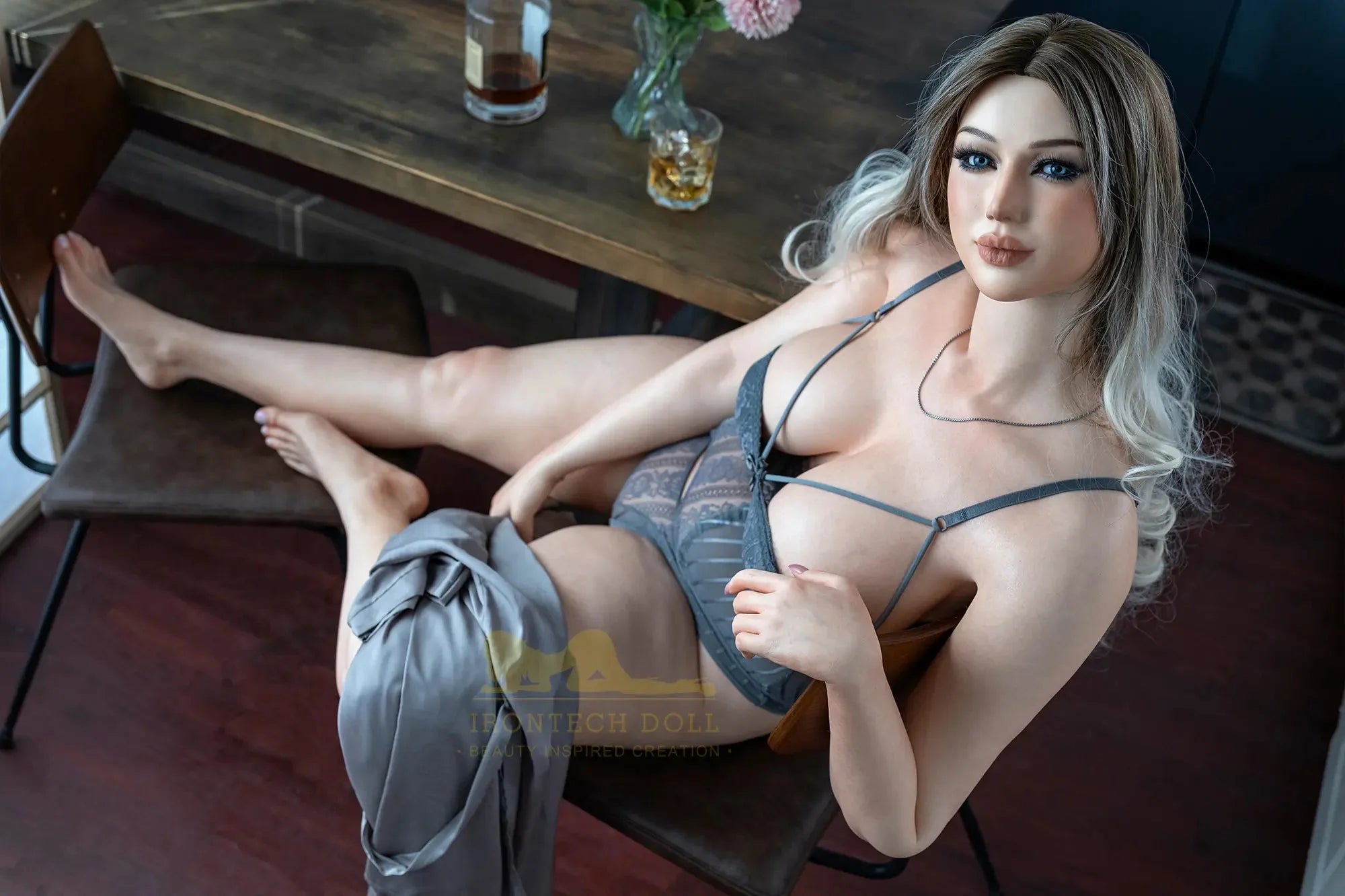 Celine 162cmplus (5ft3) F-Cup BBW Premium Silicone Sex Doll - Super Realistic Series - IronTech Doll