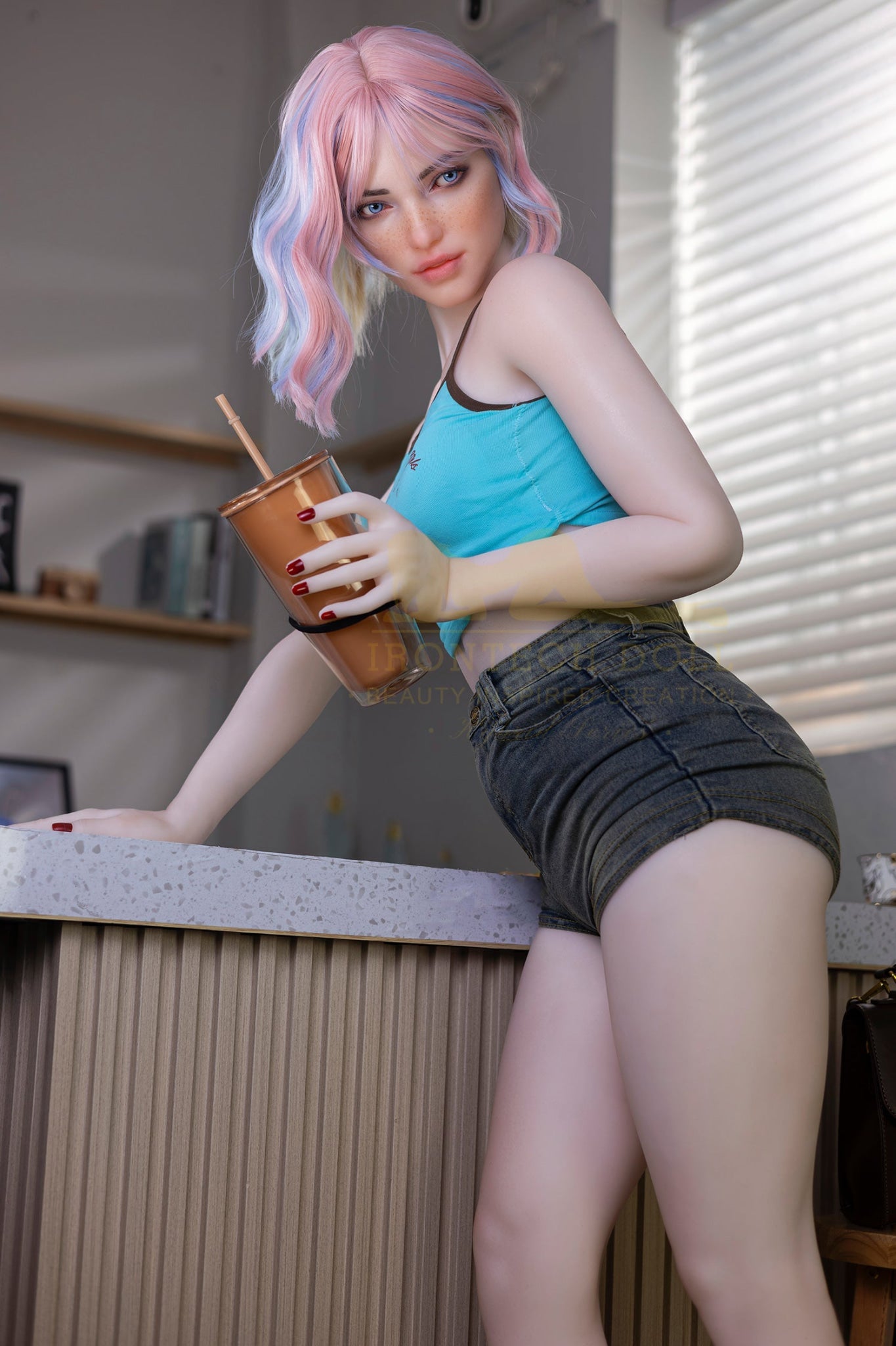 Heidi 162cm(5ft3) A-Cup  Hybrid Silicone Head + TPE Body - IronTech Doll®