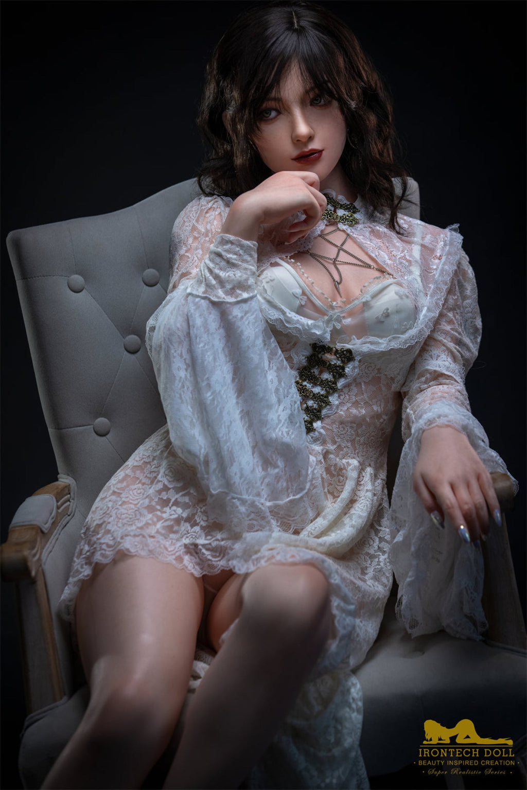 Nabi 163cm (5ft3) A-Cup Brunette full Silicone - IronTech Doll®