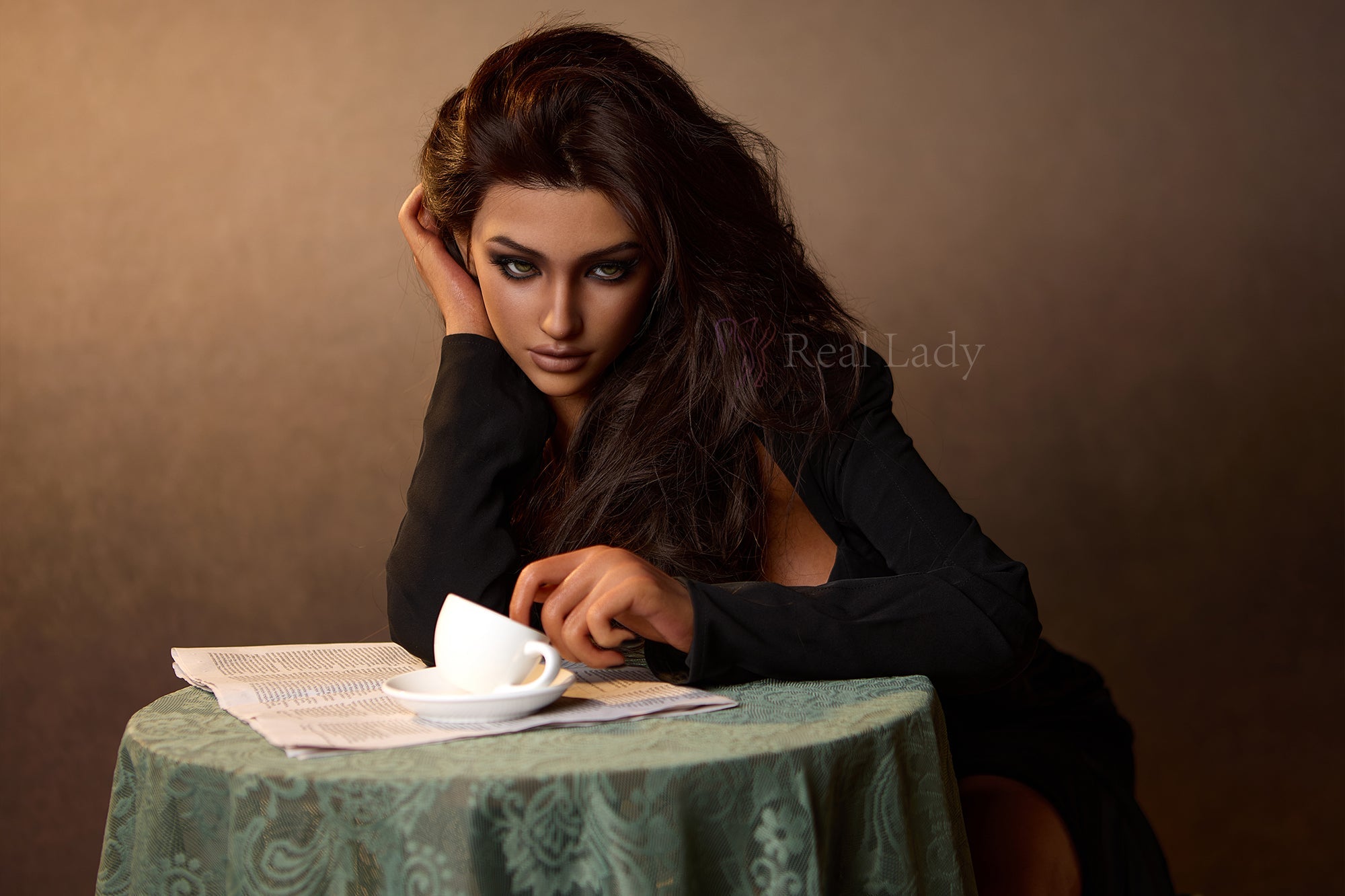 Brunette 150cm Lena Premium Lifelike Full Silicone Sex Doll - Real-Lady®