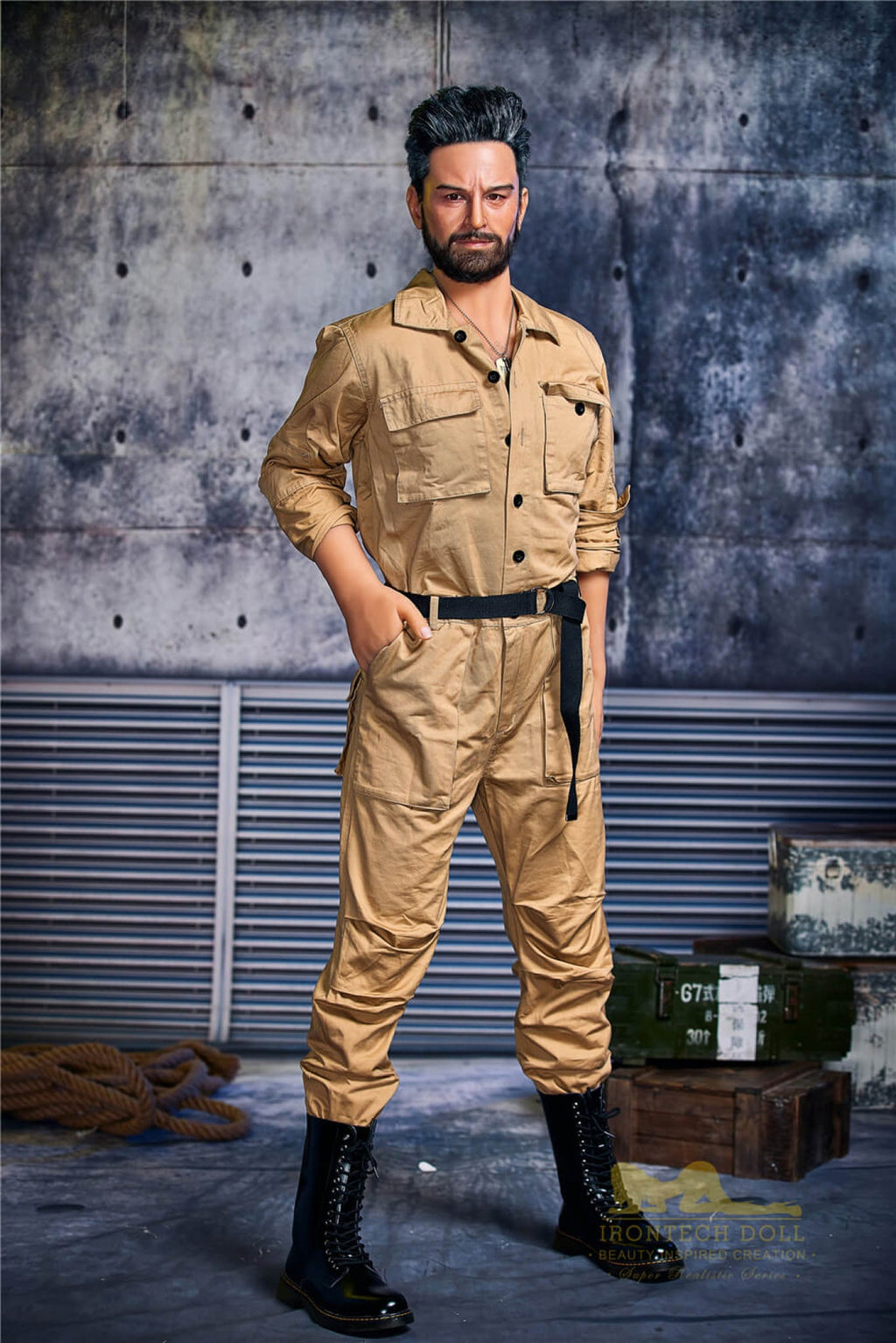 William 175cm 5ft74 TPE body and silicone head Hybrid Male Sex Doll - Iron Tech Doll