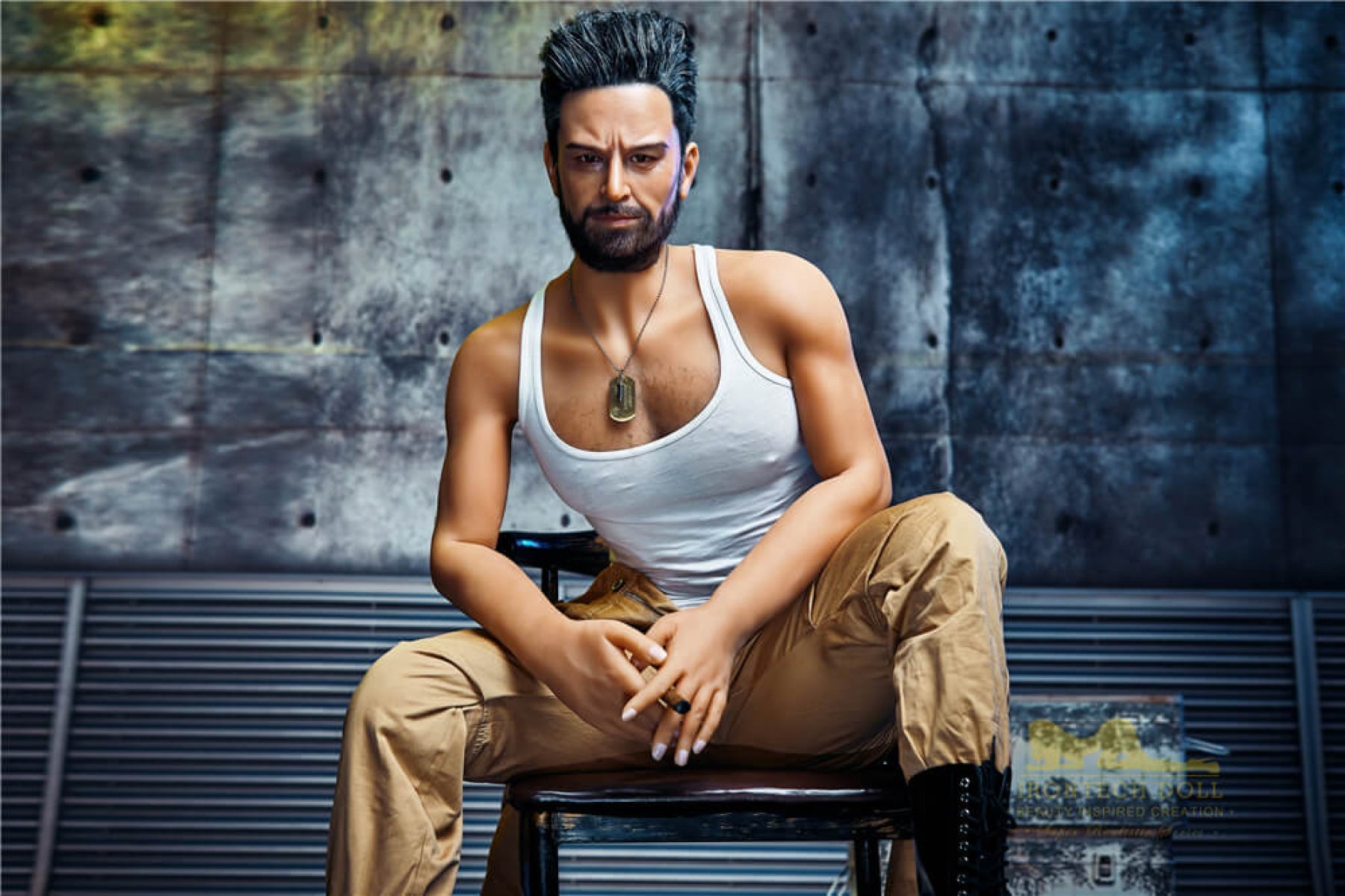 William 175cm 5ft74 TPE body and silicone head Hybrid Male Sex Doll - Iron Tech Doll