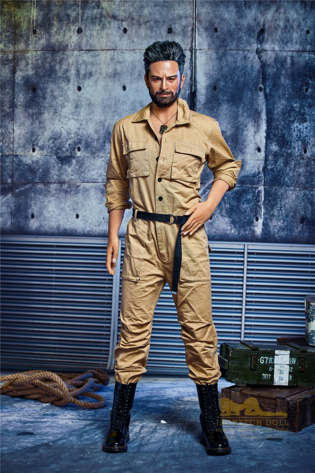 William 175cm 5ft74 TPE body and silicone head Hybrid Male Sex Doll - Iron Tech Doll