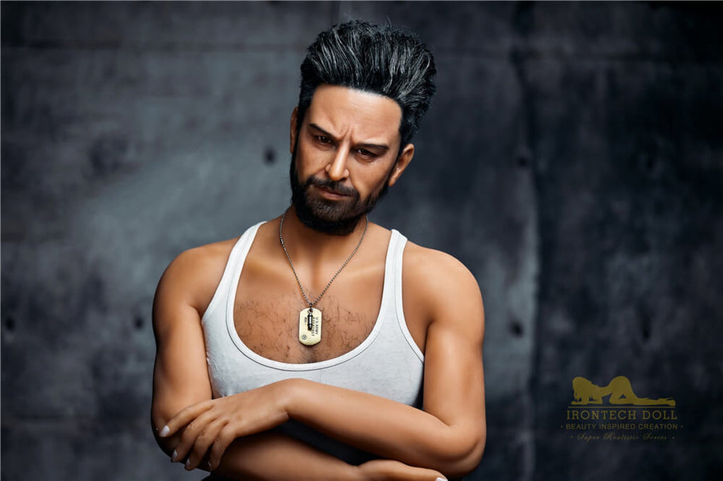 William 175cm 5ft74 TPE body and silicone head Hybrid Male Sex Doll - Iron Tech Doll