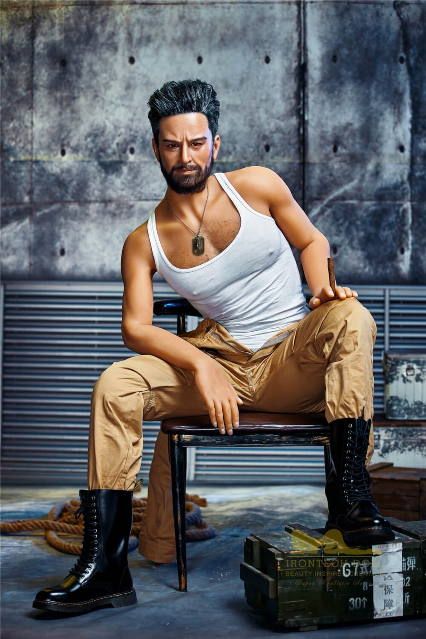 William 175cm 5ft74 TPE body and silicone head Hybrid Male Sex Doll - Iron Tech Doll