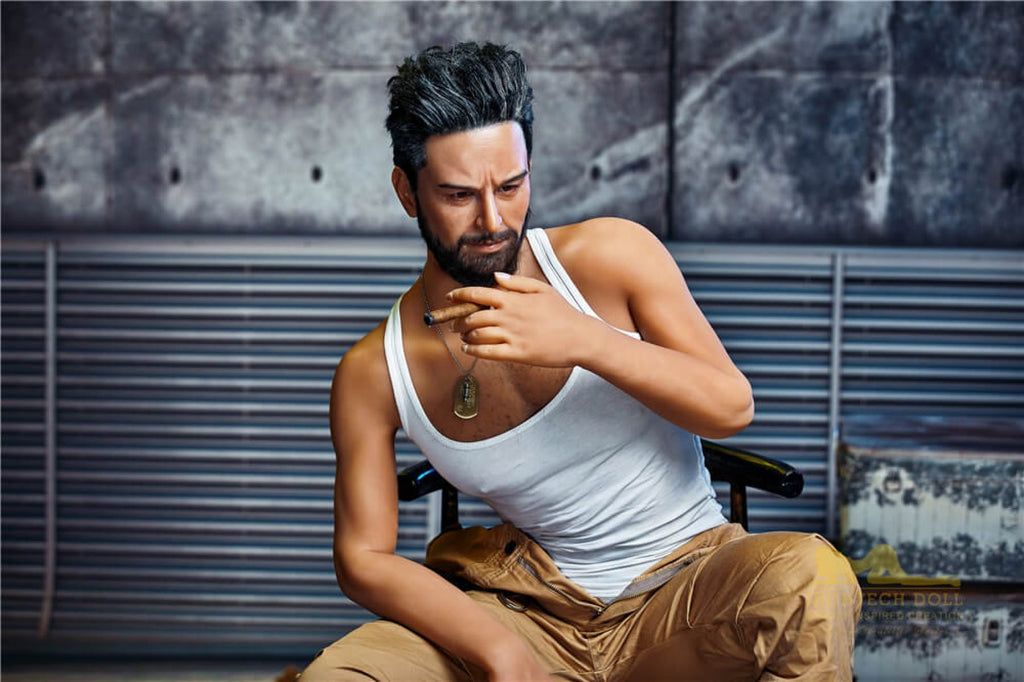 William 175cm 5ft74 TPE body and silicone head Hybrid Male Sex Doll - Iron Tech Doll