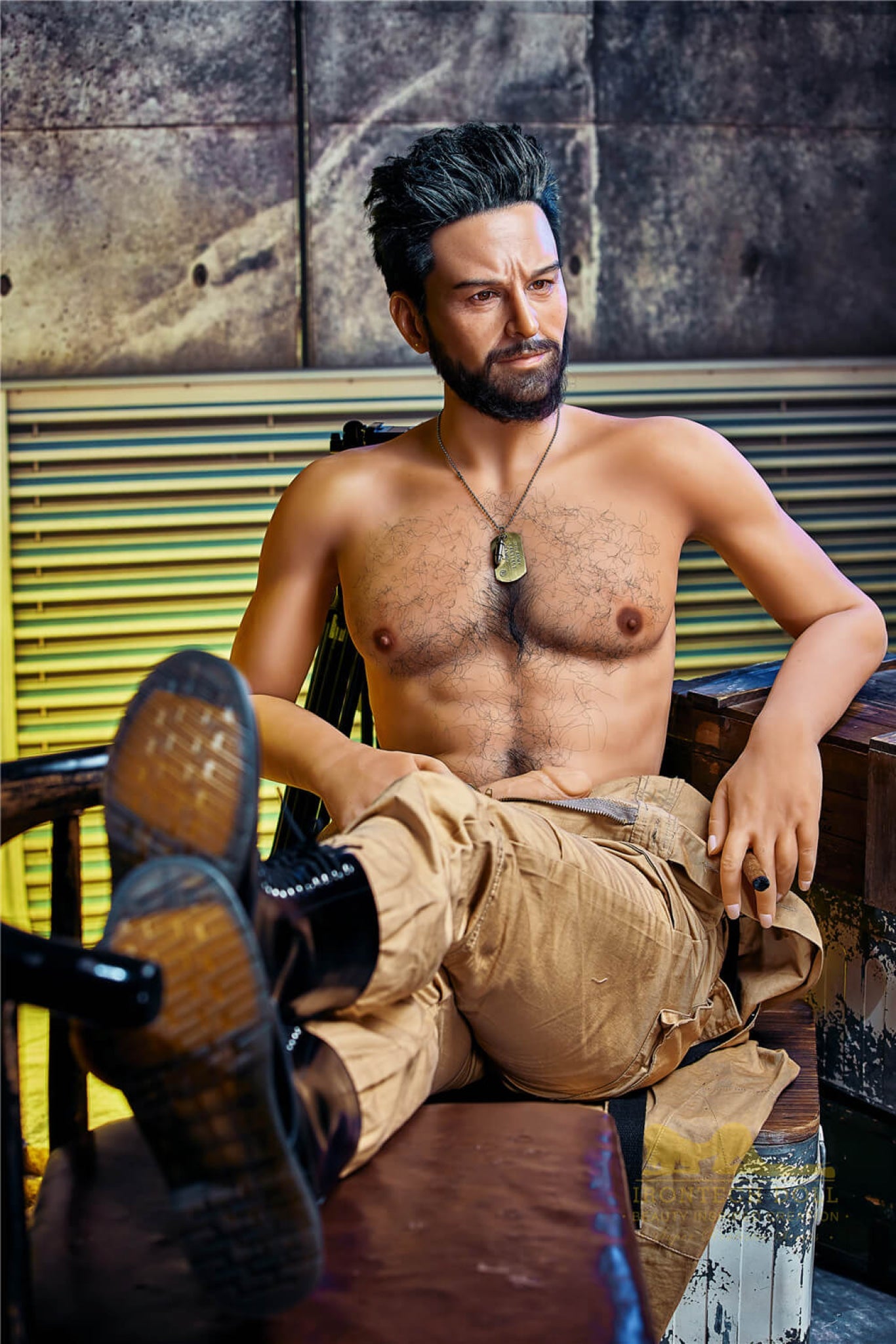 William 175cm 5ft74 TPE body and silicone head Hybrid Male Sex Doll - Iron Tech Doll