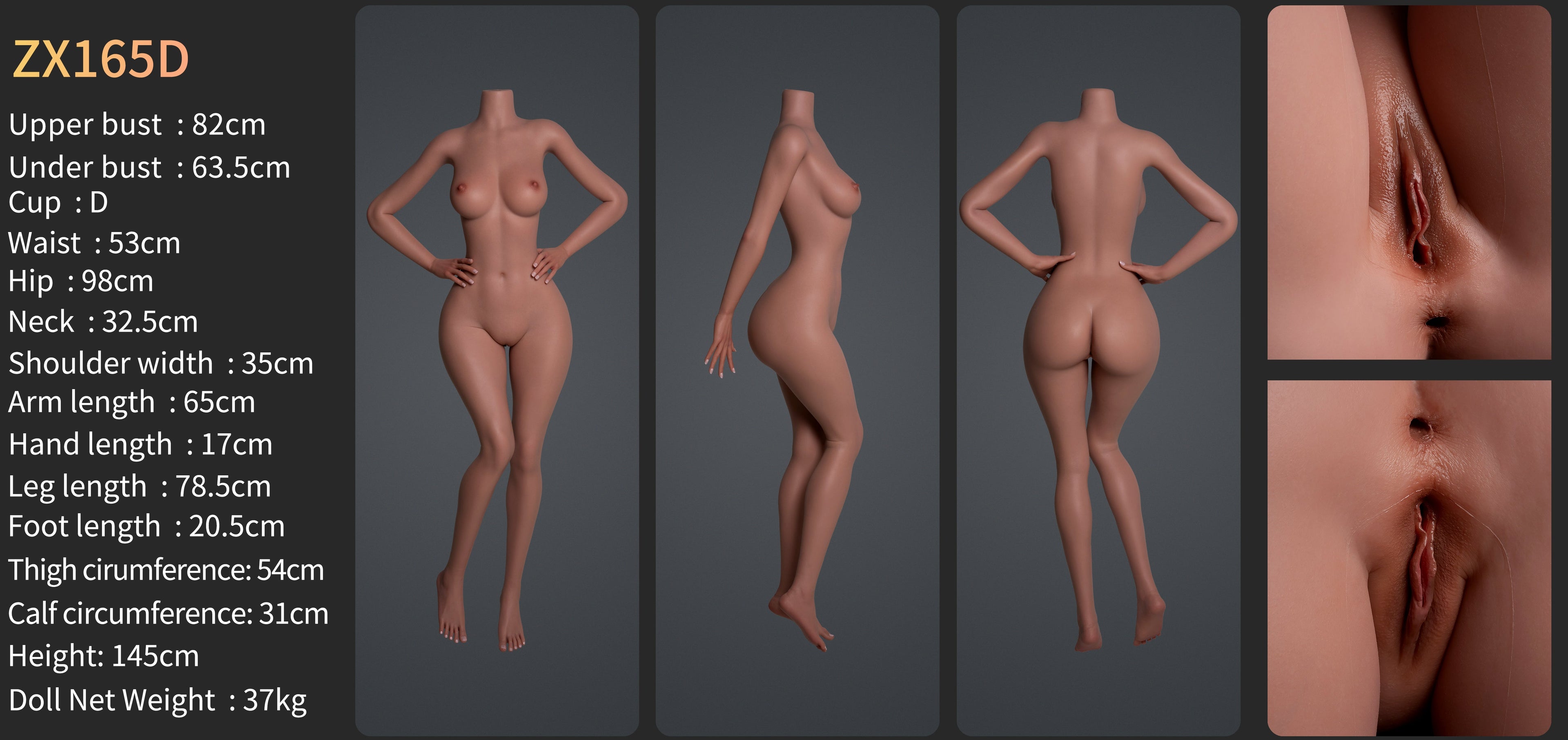 Janett Premium Silicone Head (Movable Jaw + Implanted Hair) + SLE Body Sex Doll - ZELEX® [USA STOCK]